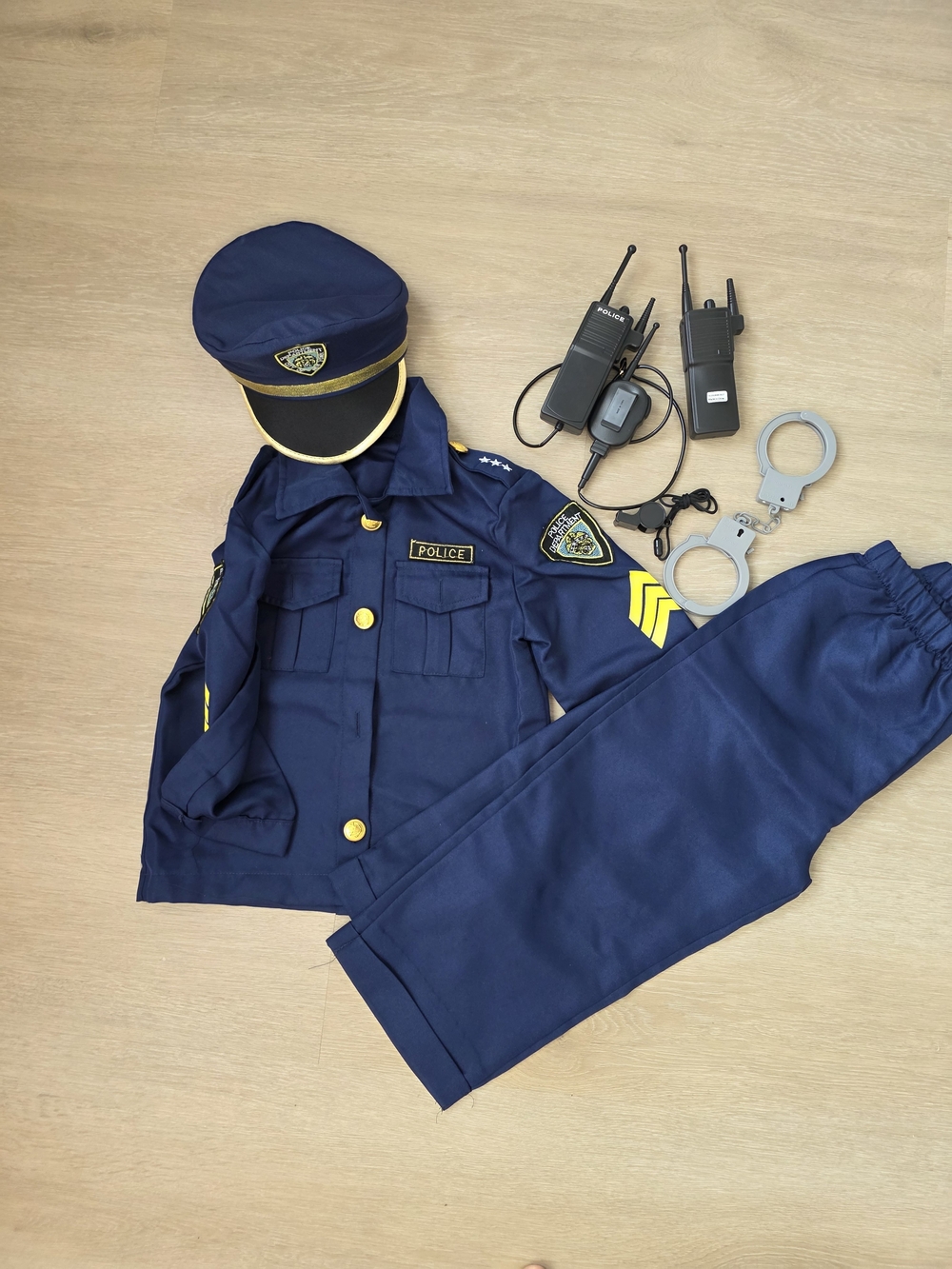 Kids Police Officer Costume Set with Accessories – Size M – Halloween